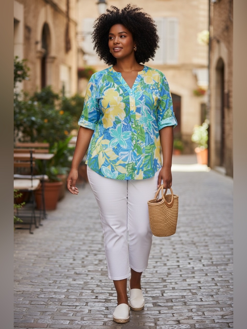 NWT Ruby Rd Tropical Shirt Medium